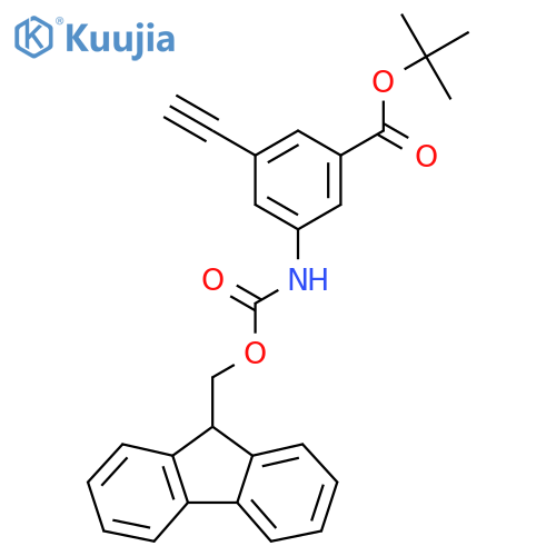 tert-butyl 3-ethynyl-5-({[(9H-fluoren-9-yl)methoxy]carbonyl}amino)benzoate structure