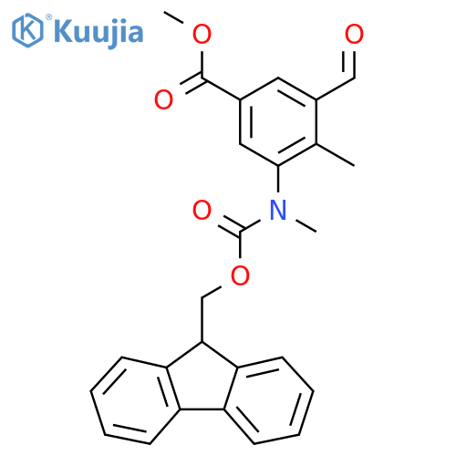 methyl 3-({(9H-fluoren-9-yl)methoxycarbonyl}(methyl)amino)-5-formyl-4-methylbenzoate structure