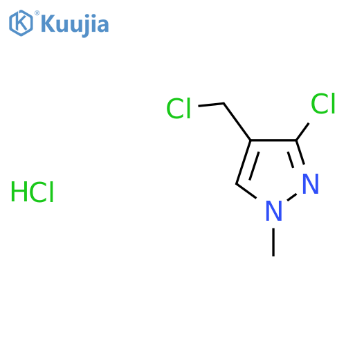 3-Chloro-4-(chloromethyl)-1-methyl-1H-pyrazole hydrochloride structure