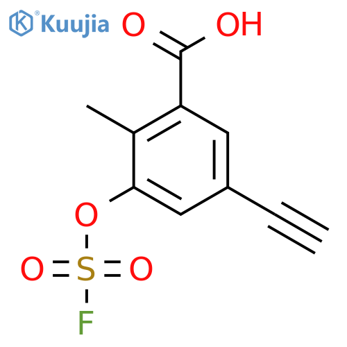 5-ethynyl-3-(fluorosulfonyl)oxy-2-methylbenzoic acid structure