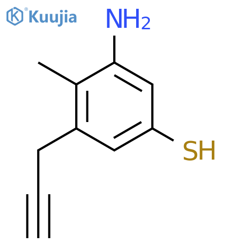 3-Amino-4-methyl-5-(prop-2-yn-1-yl)benzene-1-thiol structure