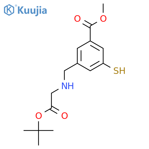 methyl 3-({2-(tert-butoxy)-2-oxoethylamino}methyl)-5-sulfanylbenzoate structure