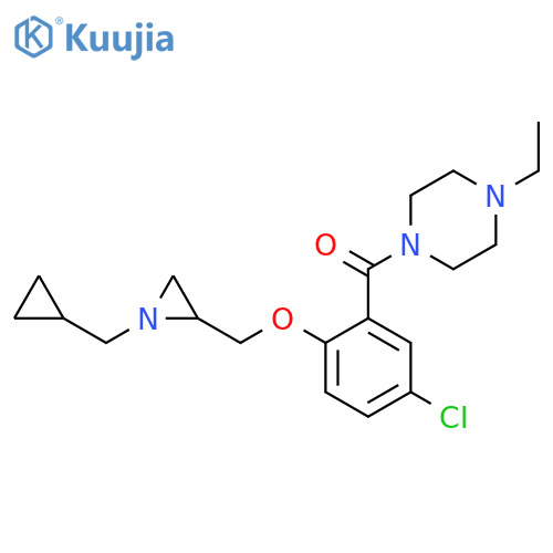 1-(5-Chloro-2-{[1-(cyclopropylmethyl)aziridin-2-yl]methoxy}benzoyl)-4-ethylpiperazine structure