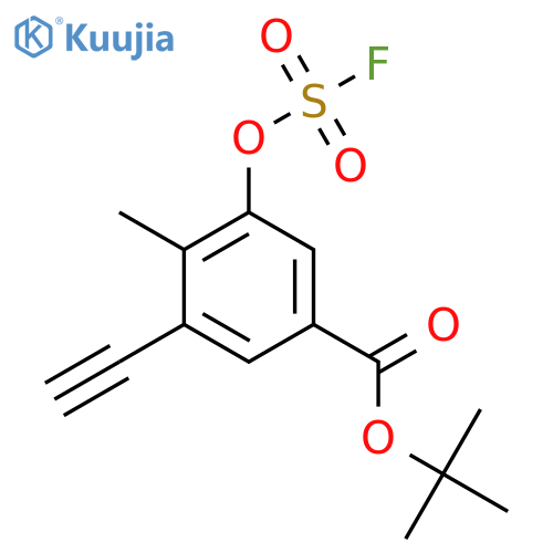 tert-butyl 3-ethynyl-5-(fluorosulfonyl)oxy-4-methylbenzoate structure