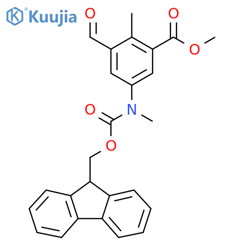 methyl 5-({(9H-fluoren-9-yl)methoxycarbonyl}(methyl)amino)-3-formyl-2-methylbenzoate structure
