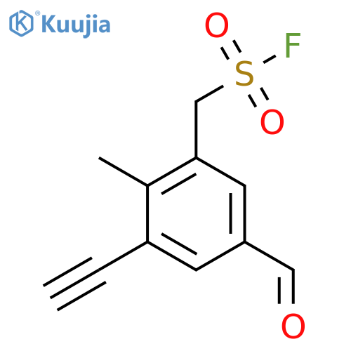 (3-Ethynyl-5-formyl-2-methylphenyl)methanesulfonyl fluoride structure
