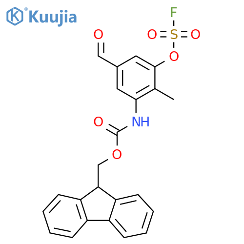 (9H-fluoren-9-yl)methyl N-{3-[(fluorosulfonyl)oxy]-5-formyl-2-methylphenyl}carbamate structure