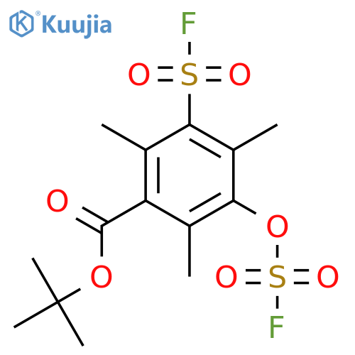 Tert-butyl 3-(fluorosulfonyl)-5-[(fluorosulfonyl)oxy]-2,4,6-trimethylbenzoate structure