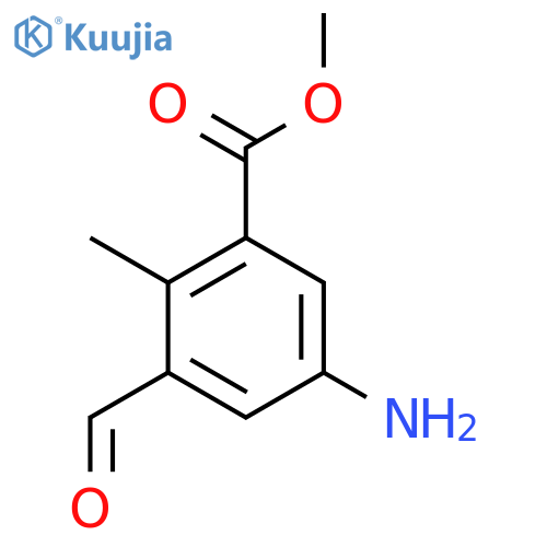 Methyl 5-amino-3-formyl-2-methylbenzoate structure