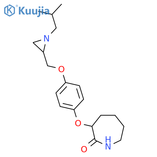 3-(4-{[1-(2-Methylpropyl)aziridin-2-yl]methoxy}phenoxy)azepan-2-one structure