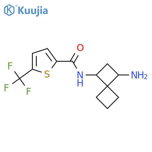 N-{3-aminospiro[3.3]heptan-1-yl}-5-(trifluoromethyl)thiophene-2-carboxamide structure