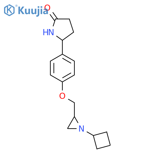 5-[4-[(1-Cyclobutylaziridin-2-yl)methoxy]phenyl]pyrrolidin-2-one structure