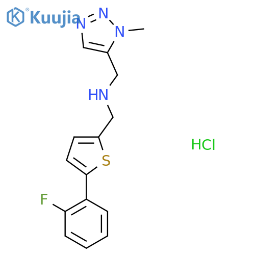 {5-(2-fluorophenyl)thiophen-2-ylmethyl}(1-methyl-1H-1,2,3-triazol-5-yl)methylamine hydrochloride structure