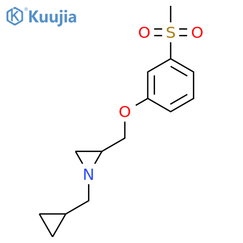 1-(Cyclopropylmethyl)-2-[(3-methanesulfonylphenoxy)methyl]aziridine structure