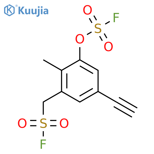 {5-ethynyl-3-(fluorosulfonyl)oxy-2-methylphenyl}methanesulfonyl fluoride structure
