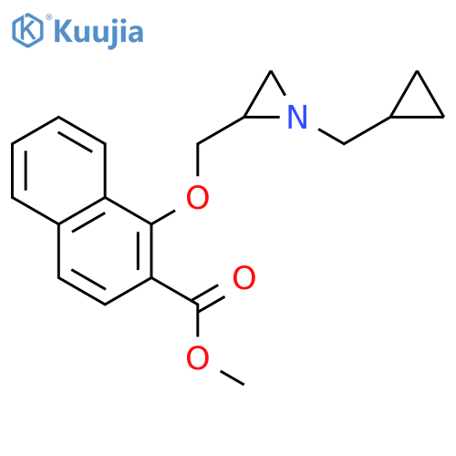 Methyl 1-[[1-(cyclopropylmethyl)aziridin-2-yl]methoxy]naphthalene-2-carboxylate structure