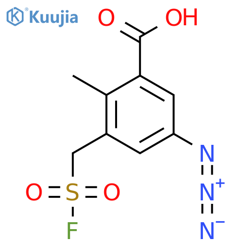 5-azido-3-(fluorosulfonyl)methyl-2-methylbenzoic acid structure