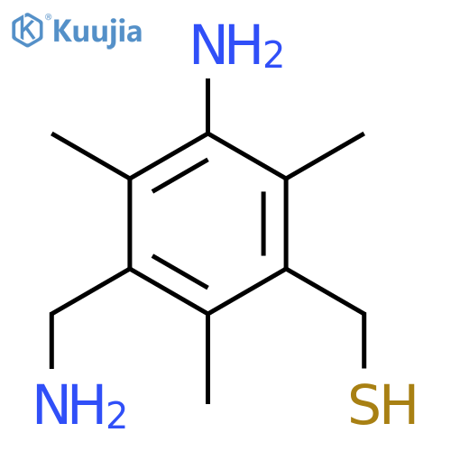 3-amino-5-(aminomethyl)-2,4,6-trimethylphenylmethanethiol structure