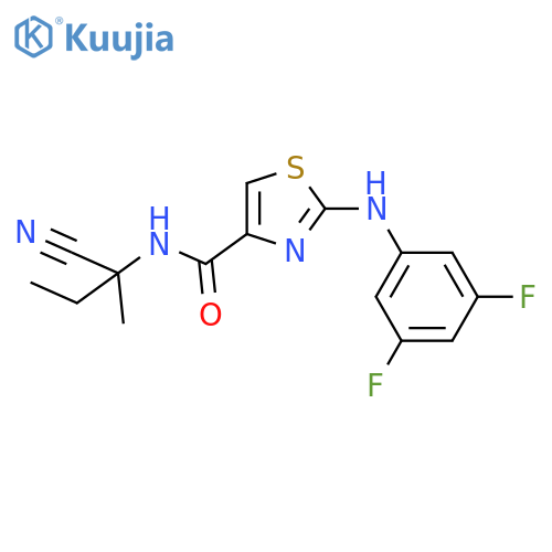 N-(1-Cyano-1-methylpropyl)-2-[(3,5-difluorophenyl)amino]-4-thiazolecarboxamide structure
