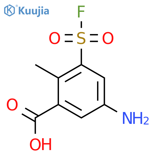 5-Amino-3-(fluorosulfonyl)-2-methylbenzoic acid structure