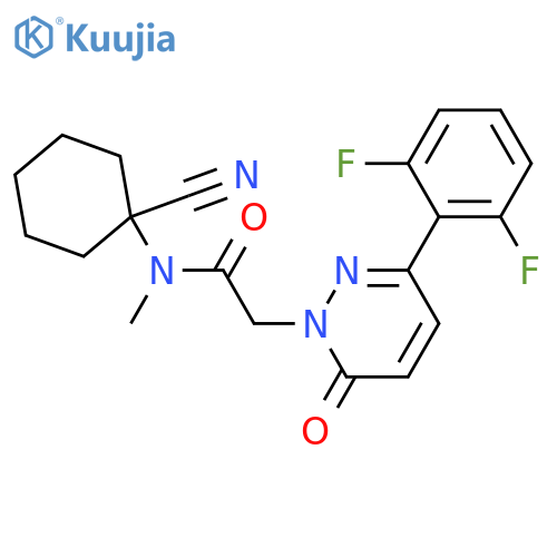 N-(1-Cyanocyclohexyl)-3-(2,6-difluorophenyl)-N-methyl-6-oxo-1(6H)-pyridazineacetamide structure