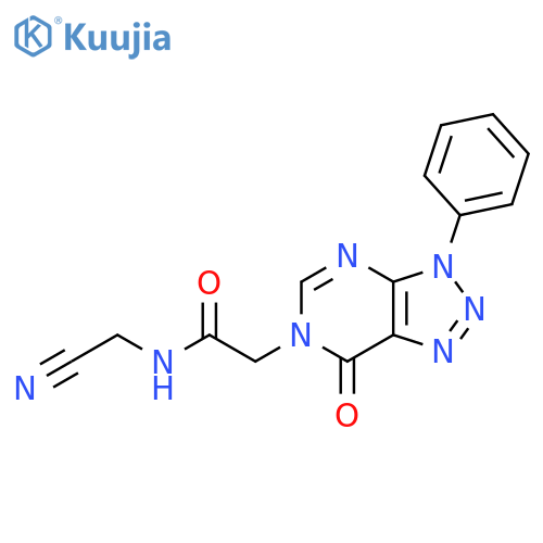 N-(Cyanomethyl)-2-(7-oxo-3-phenyltriazolo[4,5-d]pyrimidin-6-yl)acetamide structure