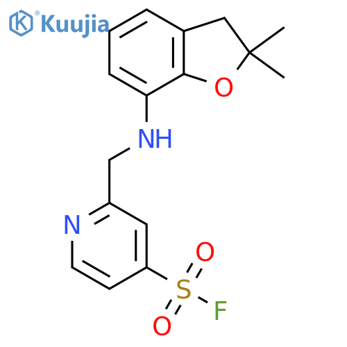 2-[[(2,2-Dimethyl-3H-1-benzofuran-7-yl)amino]methyl]pyridine-4-sulfonyl fluoride structure