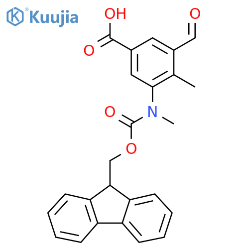 3-({(9H-fluoren-9-yl)methoxycarbonyl}(methyl)amino)-5-formyl-4-methylbenzoic acid structure