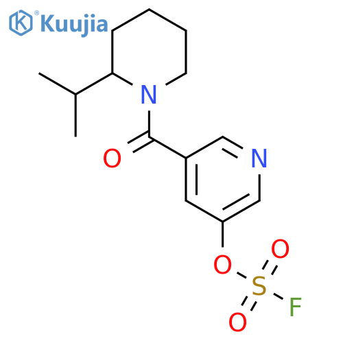 3-Fluorosulfonyloxy-5-(2-propan-2-ylpiperidine-1-carbonyl)pyridine structure