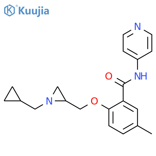 2-[[1-(Cyclopropylmethyl)aziridin-2-yl]methoxy]-5-methyl-N-pyridin-4-ylbenzamide structure
