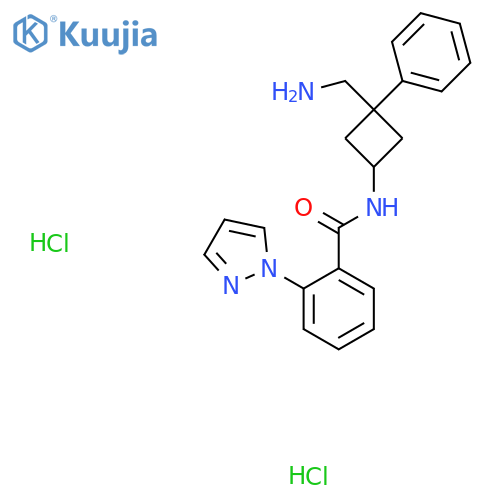 2-(1H-pyrazol-1-yl)-N-(1r,3r)-3-(aminomethyl)-3-phenylcyclobutylbenzamide dihydrochloride, cis structure