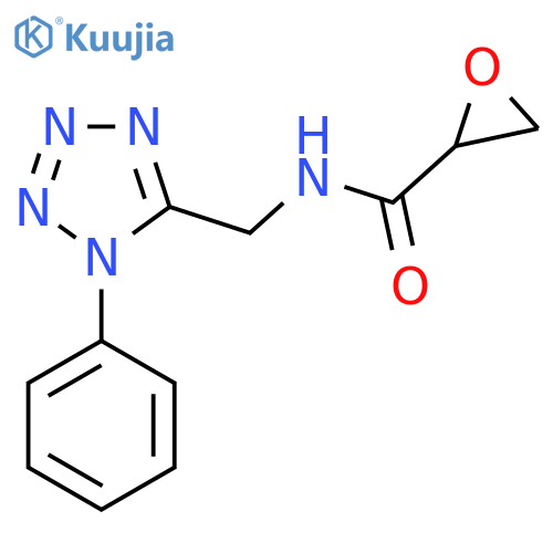 N-(1-phenyl-1H-1,2,3,4-tetrazol-5-yl)methyloxirane-2-carboxamide structure