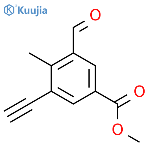 Methyl 3-ethynyl-5-formyl-4-methylbenzoate structure