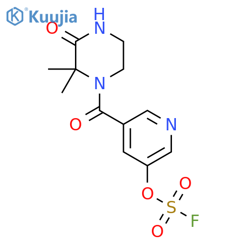 1-(5-Fluorosulfonyloxypyridine-3-carbonyl)-2,2-dimethyl-3-oxopiperazine structure