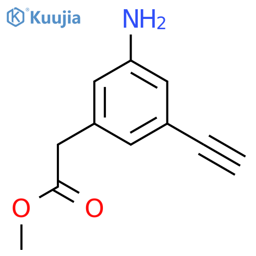 Methyl 2-(3-amino-5-ethynylphenyl)acetate structure