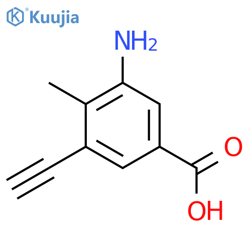 3-Amino-5-ethynyl-4-methylbenzoic acid structure