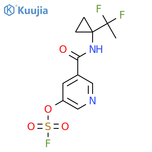 3-[[1-(1,1-Difluoroethyl)cyclopropyl]carbamoyl]-5-fluorosulfonyloxypyridine structure
