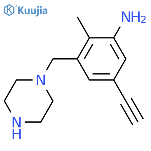 5-ethynyl-2-methyl-3-(piperazin-1-yl)methylaniline structure