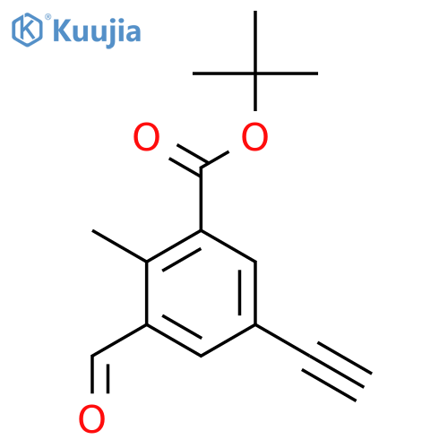 Tert-butyl 5-ethynyl-3-formyl-2-methylbenzoate structure