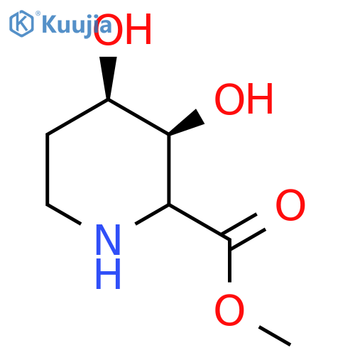 rac-methyl (3R,4S)-3,4-dihydroxypiperidine-2-carboxylate structure