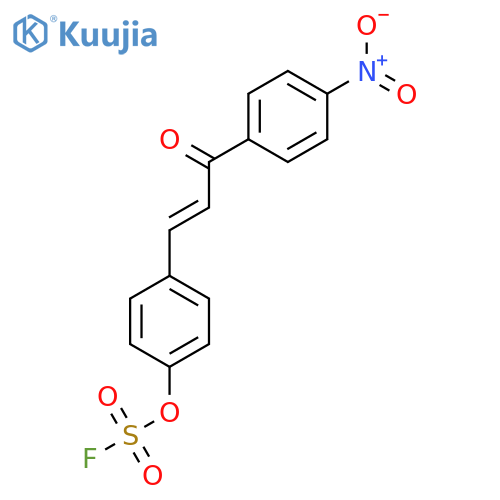 4-[3-(4-Nitrophenyl)-3-oxoprop-1-en-1-yl]phenyl sulfurofluoridate structure