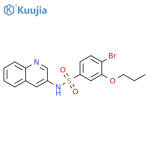 4-bromo-3-propoxy-N-(quinolin-3-yl)benzene-1-sulfonamide structure