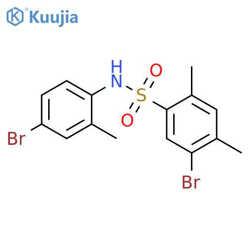 5-bromo-N-(4-bromo-2-methylphenyl)-2,4-dimethylbenzene-1-sulfonamide structure