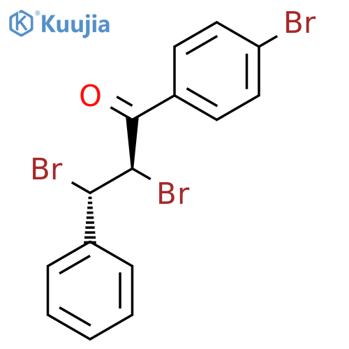 1-Propanone, 2,3-dibromo-1-(4-bromophenyl)-3-phenyl-, (2R,3S)-rel- structure