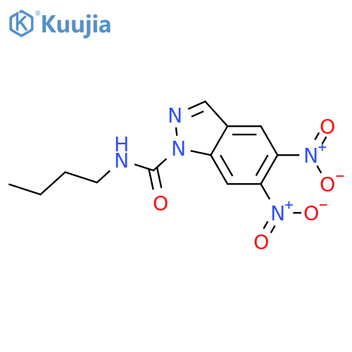 1H-Indazole-1-carboxamide,N-butyl-5,6-dinitro- structure