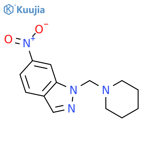 1H-Indazole,6-nitro-1-(1-piperidinylmethyl)- structure