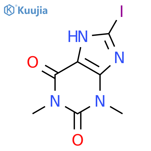8-iodo-1,3-dimethyl-2,3,6,9-tetrahydro-1h-purine-2,6-dione structure