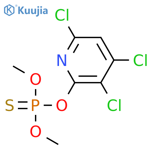 Phosphorothioic acid, O,O-dimethyl O-(3,4,6-trichloro-2-pyridinyl) ester structure