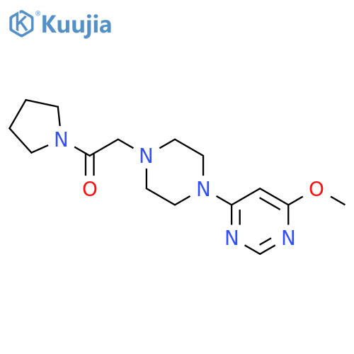 2-[4-(6-methoxypyrimidin-4-yl)piperazin-1-yl]-1-(pyrrolidin-1-yl)ethan-1-one structure