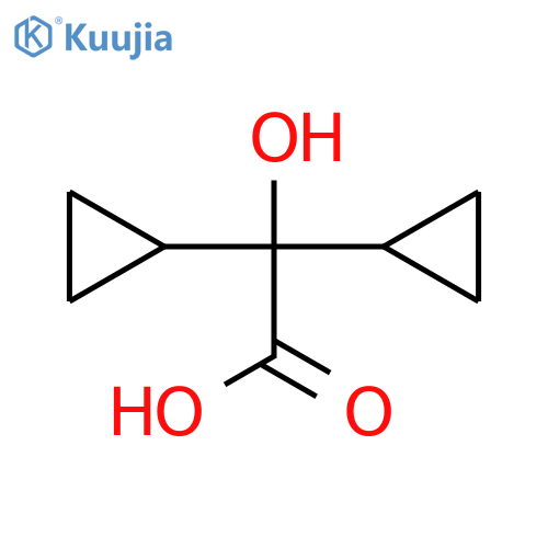 2,2-dicyclopropyl-2-hydroxyacetic acid structure